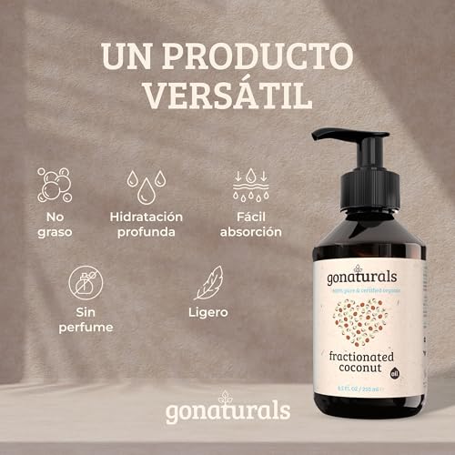 Aceite de coco para el pelo GoNaturals®,100% Puro y Orgánico (250 ml)