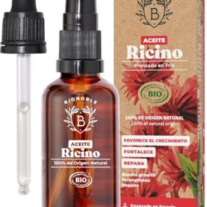 Aceite de Ricino para el pelo BIONOBLE, Orgánico (50ml) 100% puro