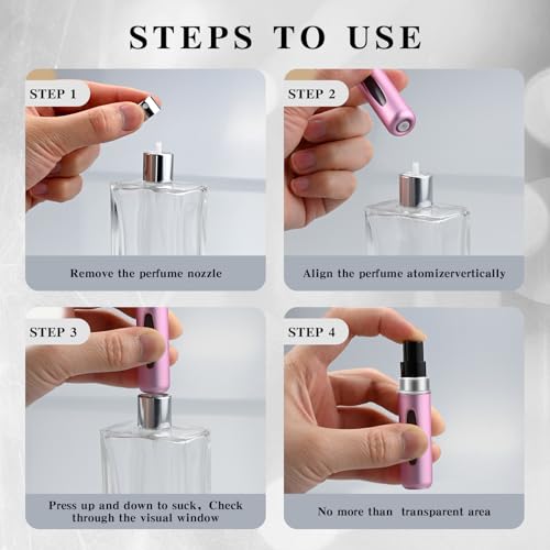 Atomizador de perfume recargable (5ml)Pack de 12, Multicolor