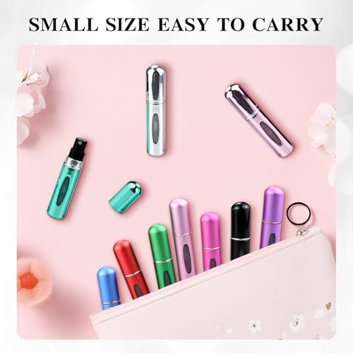 Atomizador de perfume recargable (5ml)Pack de 12, Multicolor