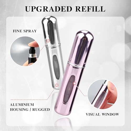 Atomizador de perfume recargable (5ml)Pack de 12, Multicolor
