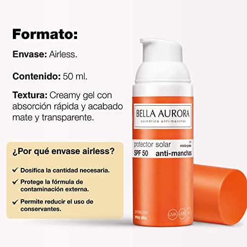 Bella Aurora Protector Solar SPF 50+ Facial Antimanchas (50 ml)