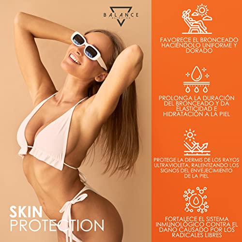 Betacaroteno para el bronceado de Balance Nutrition (240 comprimidos para 8 meses)