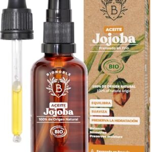 Bionoble Aceite de Jojoba Orgánico 50ml 100% Puro para el pelo