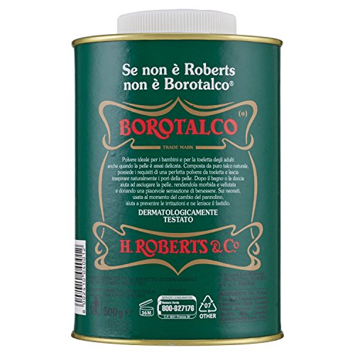 Borotalco Roberts, Polvos de Talco Naturales y Refrescantes (500 gr)