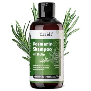 Casida® Champú de romero con biotina: crecimiento y fuerza. Sin sulfatos ni siliconas (200 ml)
