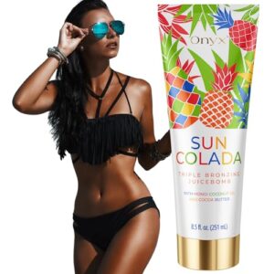 Crema para solarium Onyx Suncolada, acelerador del bronceado, aroma piña