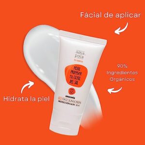 Crema Solar Facial Amapola Bio SPF 50 Filtro Mineral y Vegana