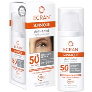 Ecran Sunnique 50 ml- Fluido Facial Solar Anti-edad FPS 50+