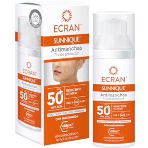 Ecran Sunnique - Fluido Protector Invisible Solar SPF 50 Antimanchas con Niacidamina (50 ml)
