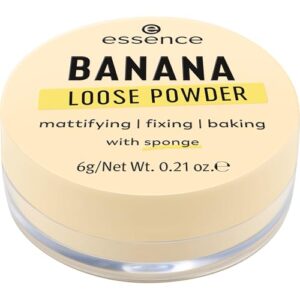 Esence Banana - Polvo suelto, amarillo, mate, mate, vegano, sin perfume, sin alcohol, 1 unidad (6 g)