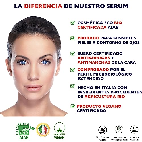 FLORENCE Bio Sérum Facial con Vitamina C, E y Ácido Hialurónico (60 ml)