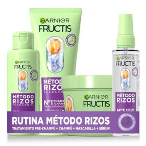 Garnier Fructis Método Rizos: Pre Champú, Champú, Spray y Mascarilla