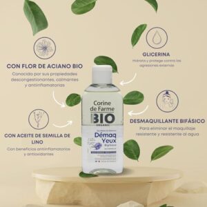 Loción desmaquillante bifásica BIO ojos sensibles Corine de Farme