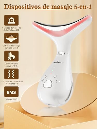 Masajeador Facial Eléctrico con luz 4 Colores LED