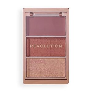 Revolution, Blush Icon Palette Aura Points Rose, Colorete en Crema vegano