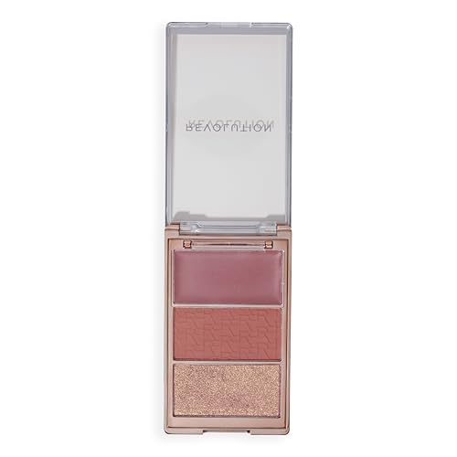 Revolution, Blush Icon Palette Aura Points Rose, Colorete en Crema vegano