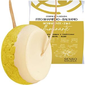 Senso Naturale Champu Sólido Iluminador Aclarante, 100% Natural, Bio y Vegano