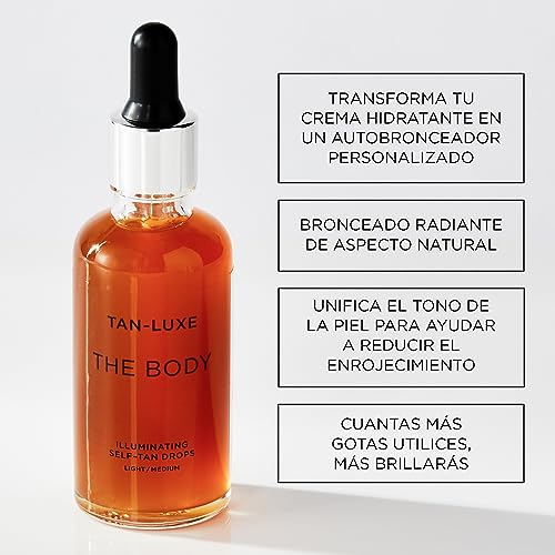 Tan Luxe THE BODY Gotas autobronceadoras, medio/oscuro (50 ml)