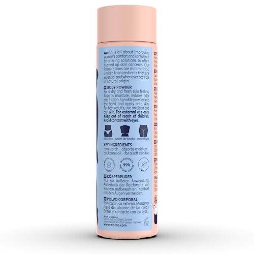 womn Intimate Comfort DRY & FRESH POWDER: Polvo corporal sin talco contra la humedad, las rozaduras y el olor