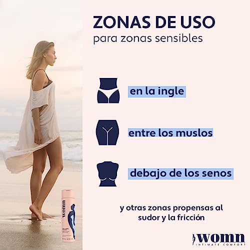 womn Intimate Comfort DRY & FRESH POWDER: Polvo corporal sin talco contra la humedad, las rozaduras y el olor