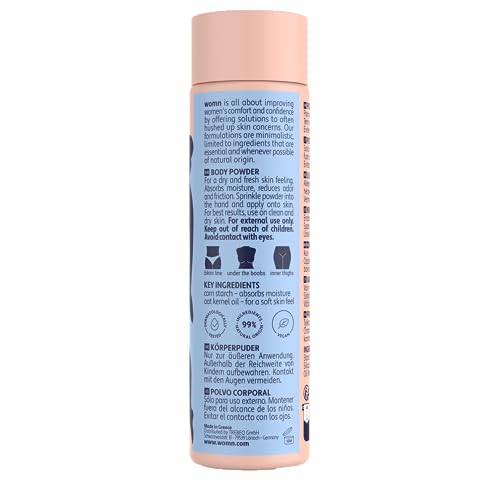 womn Intimate Comfort DRY & FRESH POWDER: Polvo corporal sin talco contra la humedad, las rozaduras y el olor